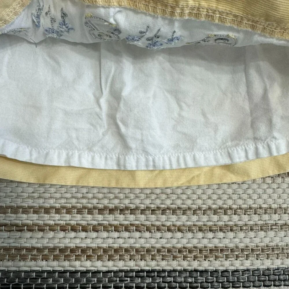 Vintage Carters Baby Girl Sleeveless Duck Dress 100% Cotton White Yellow Size 3M